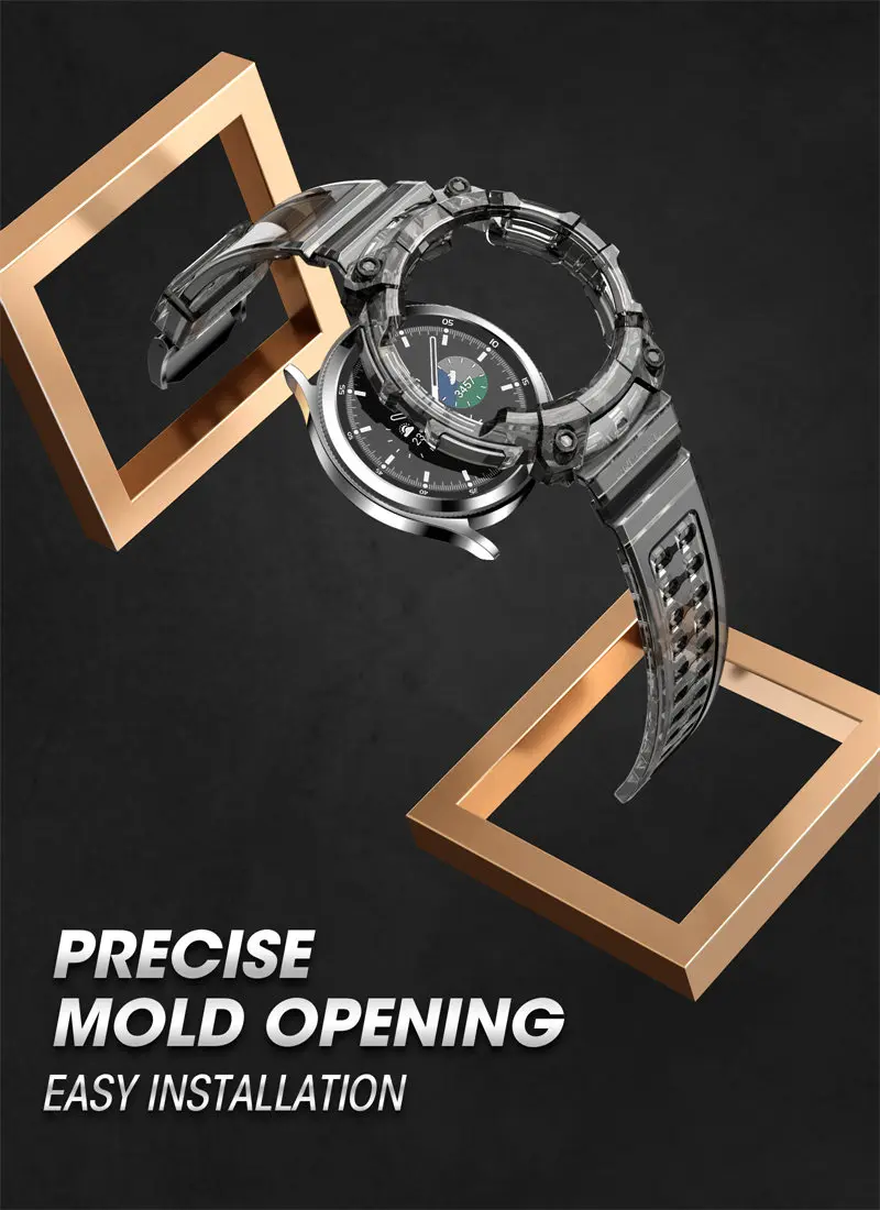 For Samsung Galaxy Watch 4 Classic Case 46mm (2021 Release) SUPCASE UB Pro Rugged Protective Cover with Watch Strap Bands