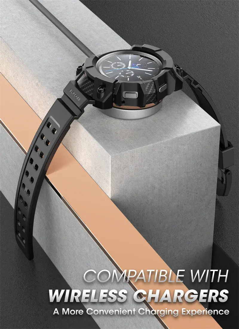 For Samsung Galaxy Watch 4 Classic Case 46mm (2021 Release) SUPCASE UB Pro Rugged Protective Cover with Watch Strap Bands