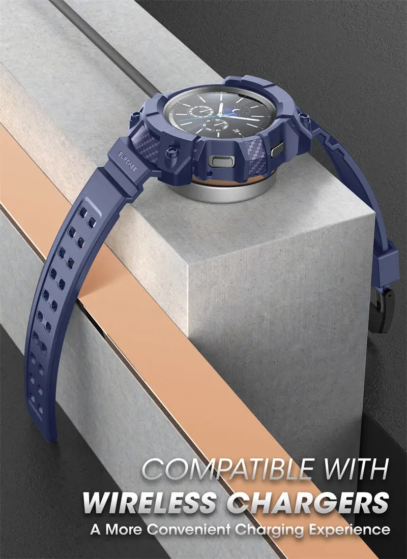 For Samsung Galaxy Watch 4 Classic Case 46mm (2021 Release) SUPCASE UB Pro Rugged Protective Cover with Watch Strap Bands