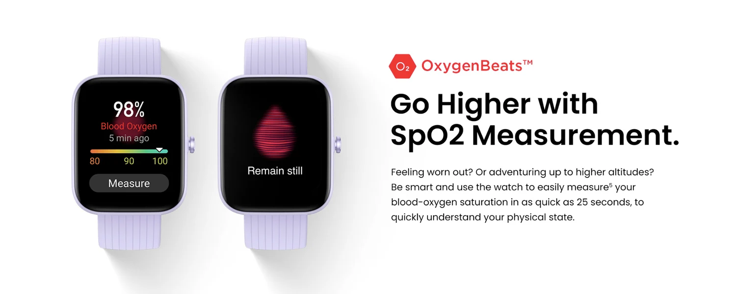 Amazfit Bip 3 Smartwatch For Men Women Birthday Gift Blood-oxygen Saturation Measurement 5ATM Waterproof 60 Sports Modes95New