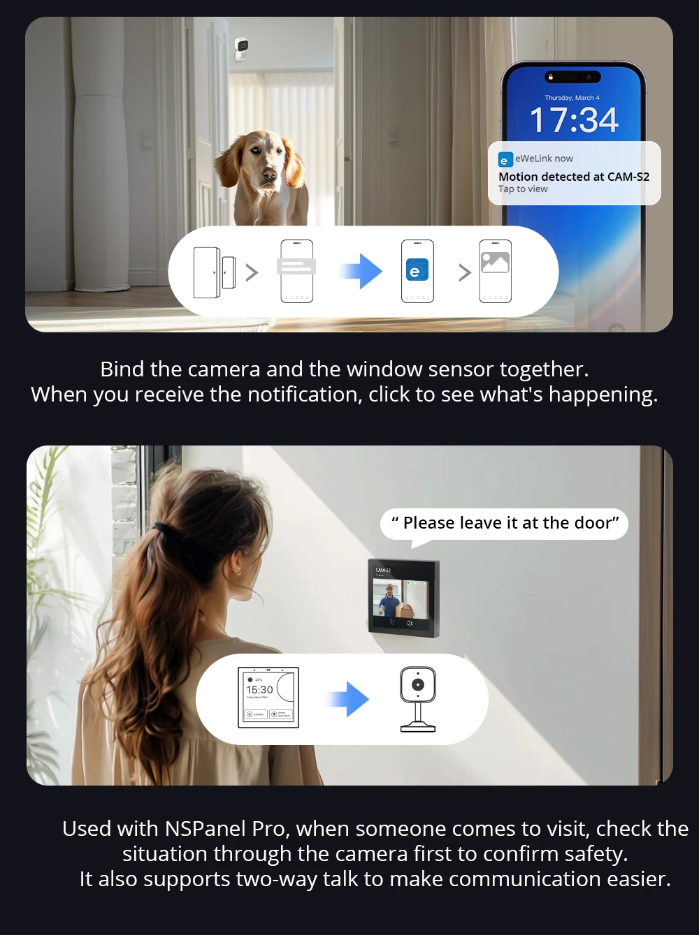 SONOFF CAM Slim Gen2 Easy Micro WiFi 1080P Human Motion Detection Remote Monitoring Lightweight Camera with Google Alexa APP