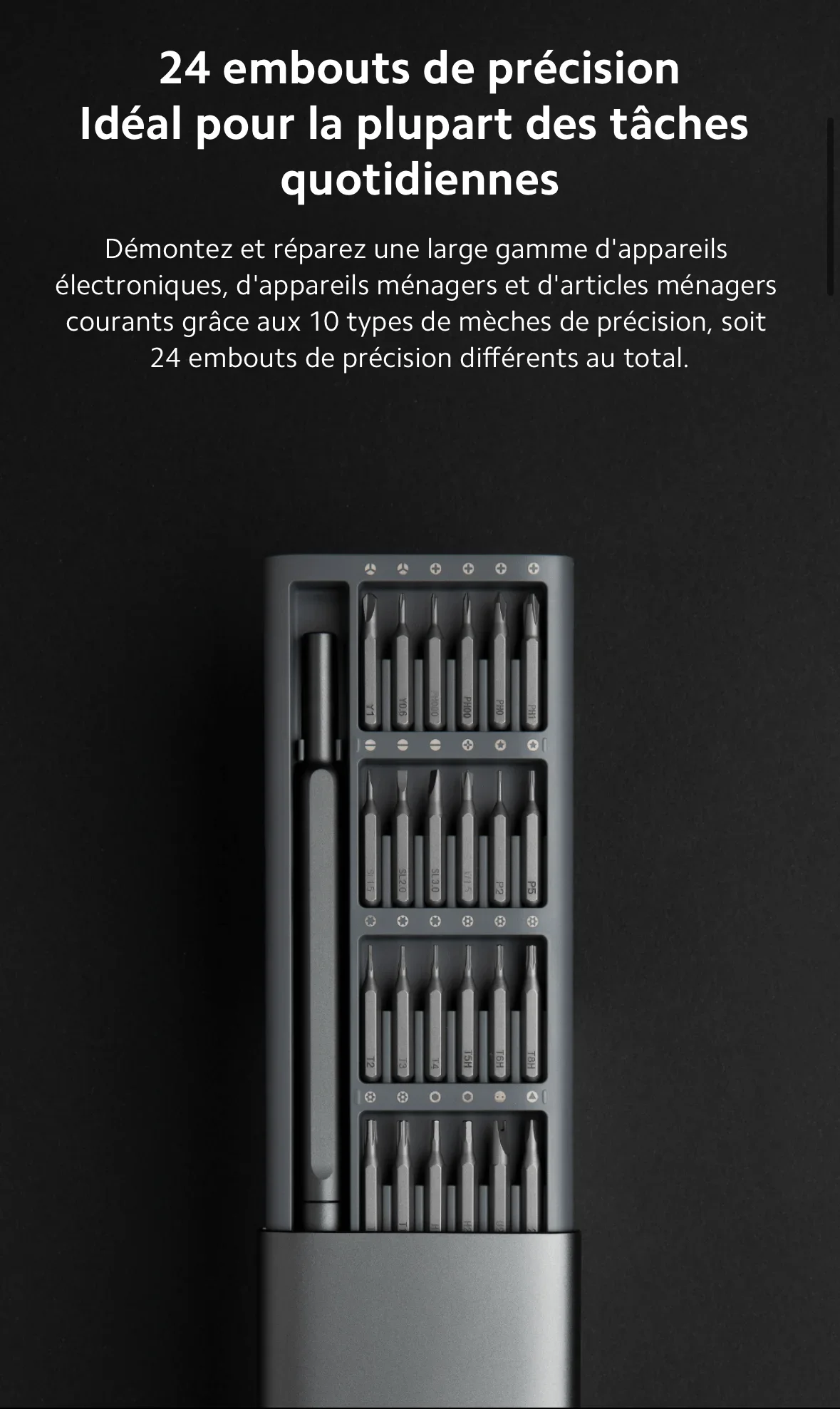Mijia Precision Screwdriver Set Household Multi-function Repair Disassembly Tool Magnetic Suction Head Aluminum Alloy Box