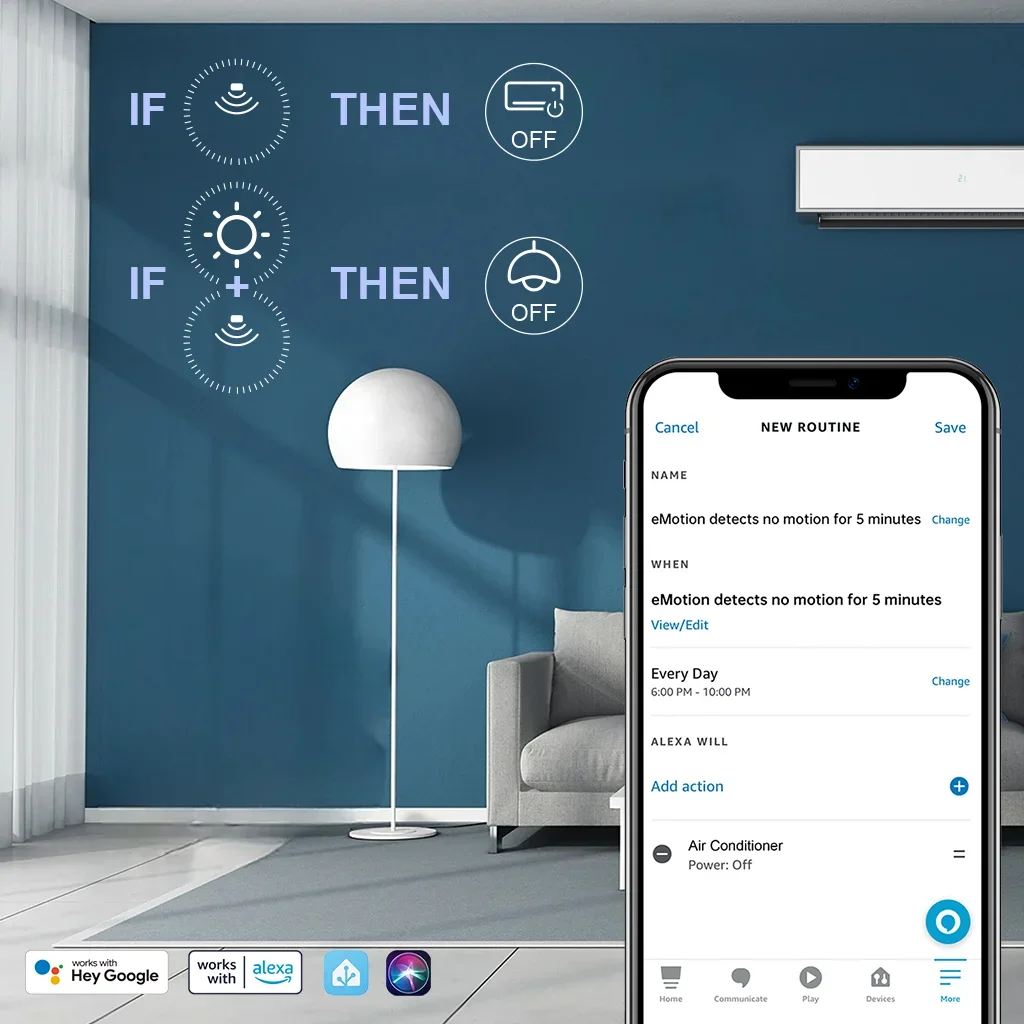 LinknLink EMotion Ultra 60GHz MmWave Radar WiFi Smart Presence Sensor, IR, Brightness, Temperature, Humidity, MQTT, Works with A