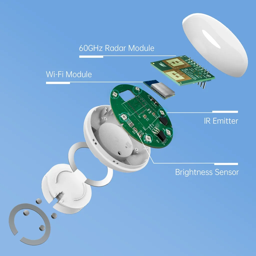 LinknLink EMotion Ultra 60GHz MmWave Radar WiFi Smart Presence Sensor, IR, Brightness, Temperature, Humidity, MQTT, Works with A