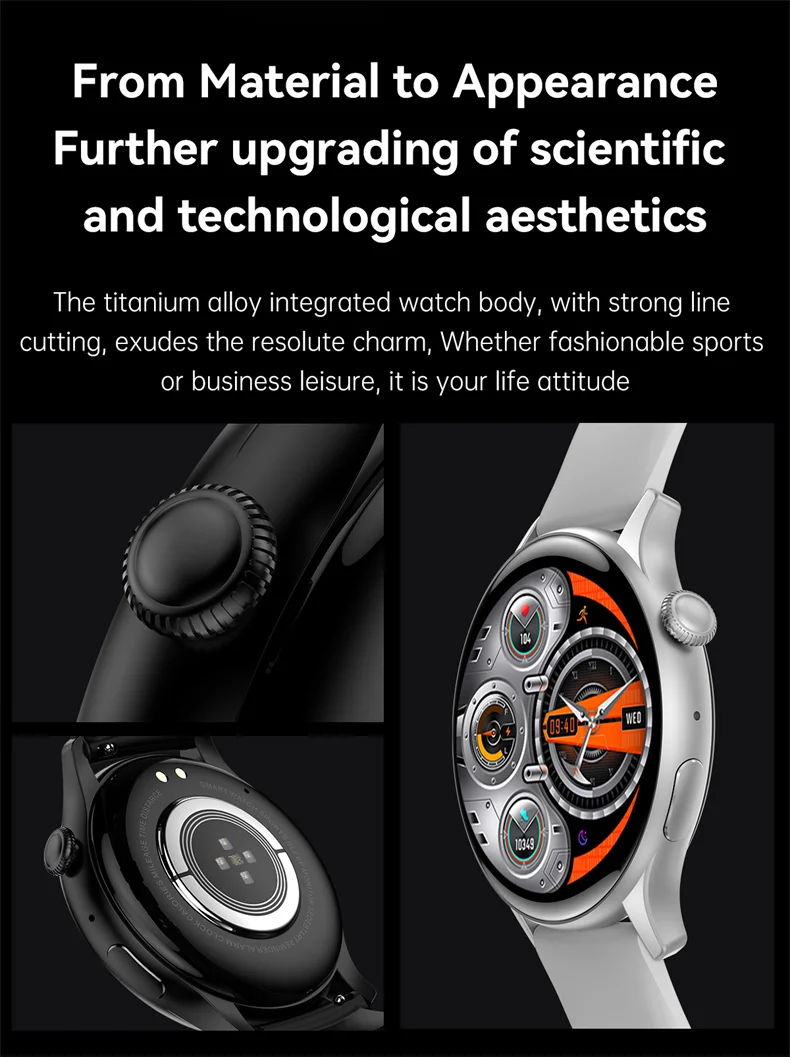 For IOS Android Real AMOLED Smart Watch Women 1.43 inch GPS Sport Screen Always Display NFC Bluetooth Call Smartwatch 2024