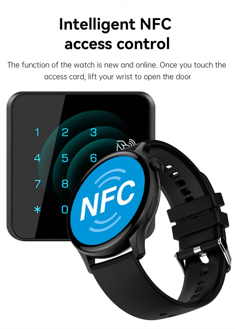 For IOS Android Real AMOLED Smart Watch Women 1.43 inch GPS Sport Screen Always Display NFC Bluetooth Call Smartwatch 2024