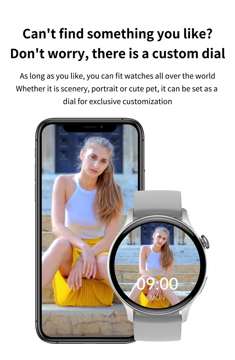 For IOS Android Real AMOLED Smart Watch Women 1.43 inch GPS Sport Screen Always Display NFC Bluetooth Call Smartwatch 2024