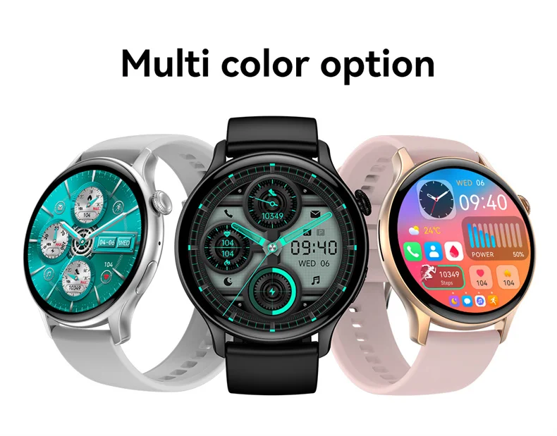 For IOS Android Real AMOLED Smart Watch Women 1.43 inch GPS Sport Screen Always Display NFC Bluetooth Call Smartwatch 2024