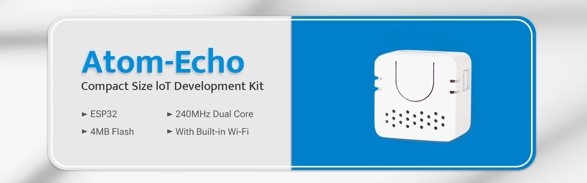 M5Stack ATOM Echo programmable Mini Smart Speaker ESP32 Voice Control Module with BLE/Wi-Fi for IoT Prototyping & DIY Projects
