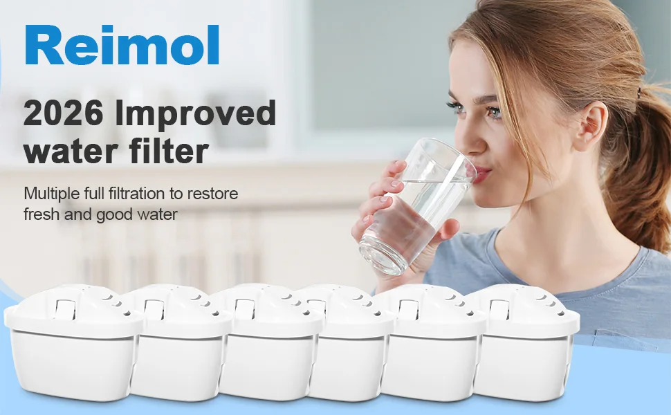 Reimol Replacement Water Filter Cartridge Compatible with BRITA MAXTRA+ (12-Pack)