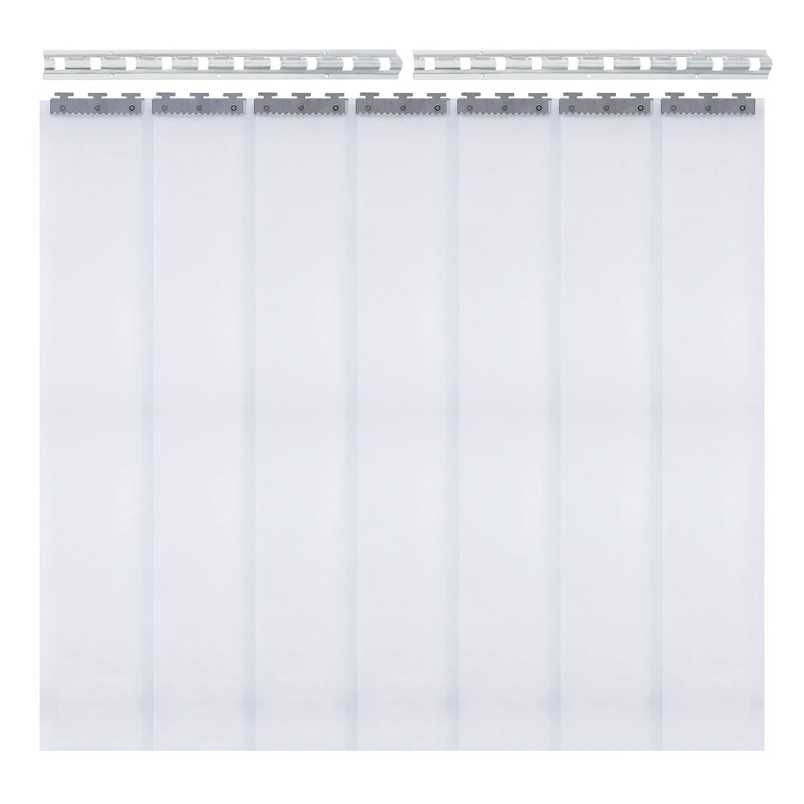7X PVC Strip Curtain Plastic Soft Freezer Room Door Curtain Kit Hanging 18cm X2m Air-Conditioning Heat Insulation