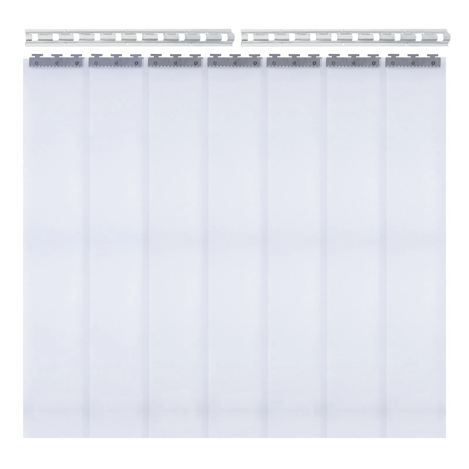 7X PVC Strip Curtain Plastic Soft Freezer Room Door Curtain Kit Hanging 18cm X2m Air-Conditioning Heat Insulation