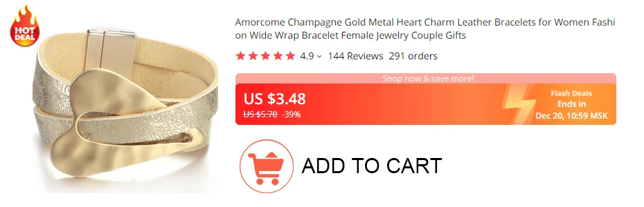 Amorcome Champagne Gold Color Metal Charm Genuine Leather Bracelet for Women Femme Fashion Wide Wrap Bracelets Bangles Jewelry