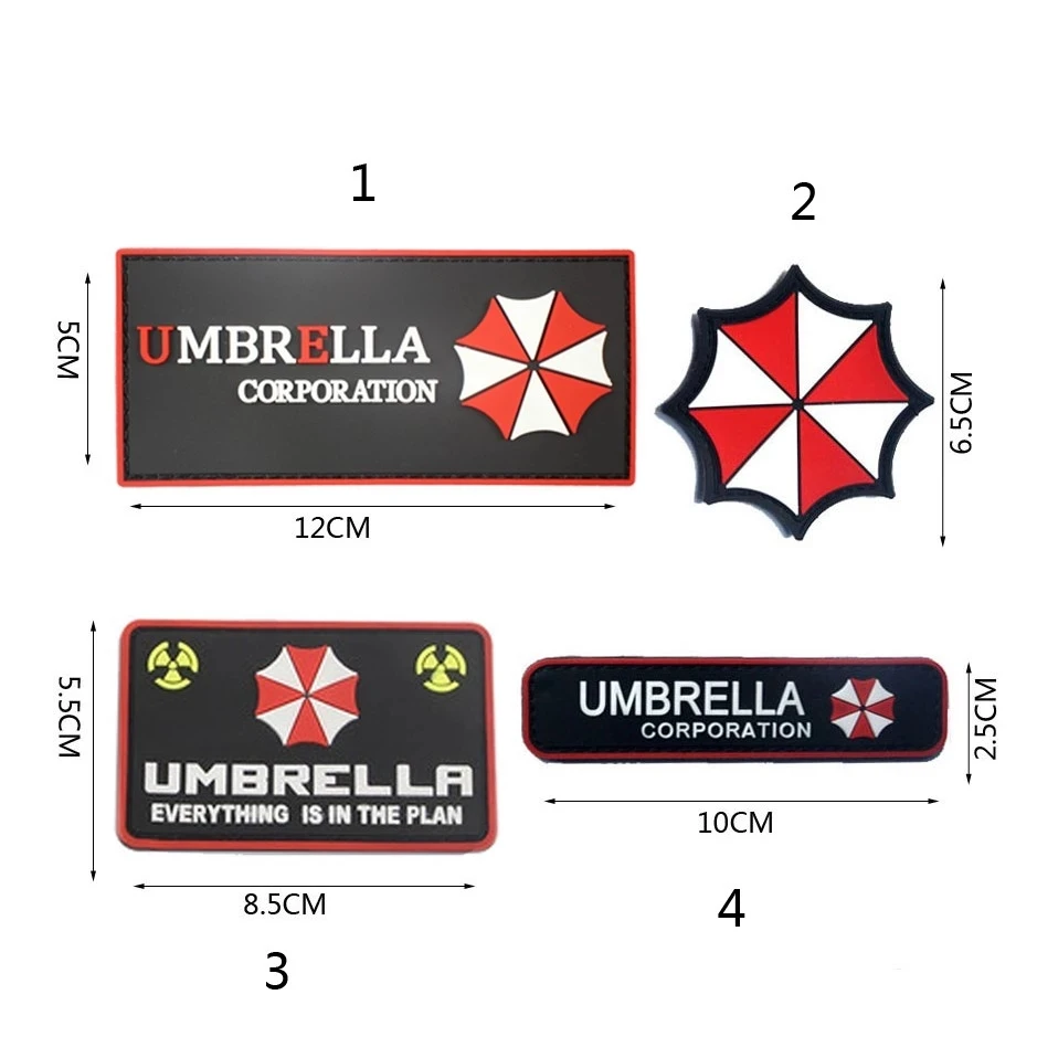 Umbrella Corporation PVC 3D Rubber Badge Military Tactical Patch