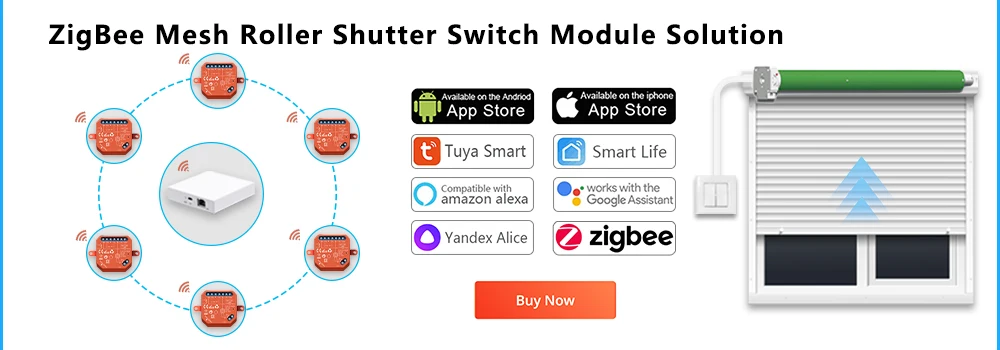 Tuya Smart Life Curtain Switch Module Remote Control Blinds Roller Shutter RF+WIFI App Timer Google Home Aelxa Echo Smart Home