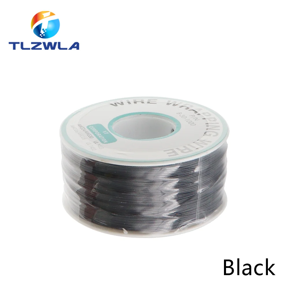 30AWG 0.5MM PCB Flying Jumper Wire OK Line Wrapping Wrap Flexible Insulation Tin-Plated 250Meter 820FT Single Conductor