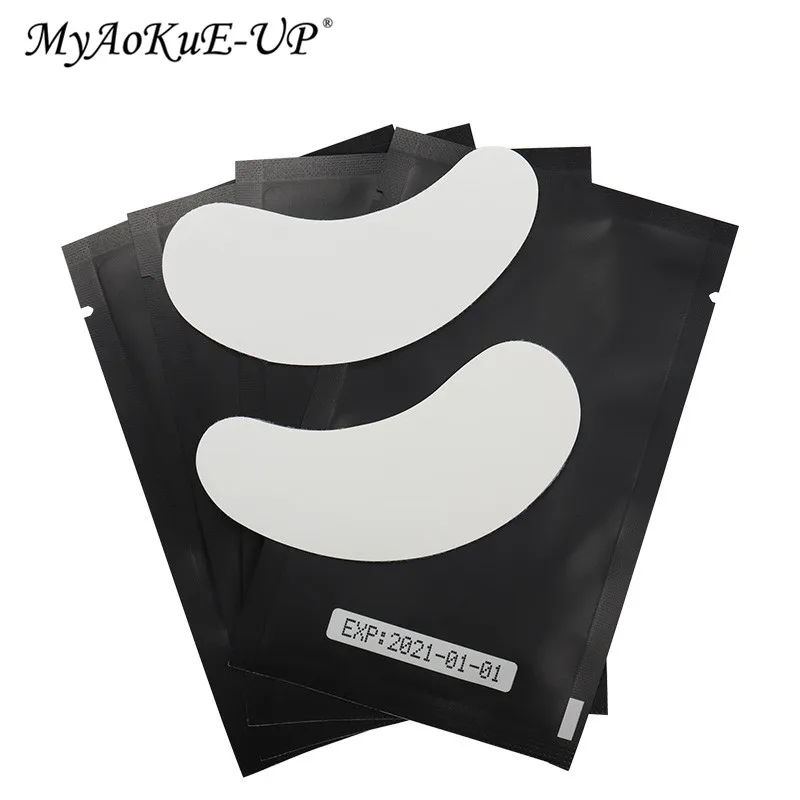 HOT 50/100 Pairs Eyelash Pad Gel Patch For Grafting Eyelash Extension Patches Eye Tips Sticker Wraps Cosmetic Makeup Tools