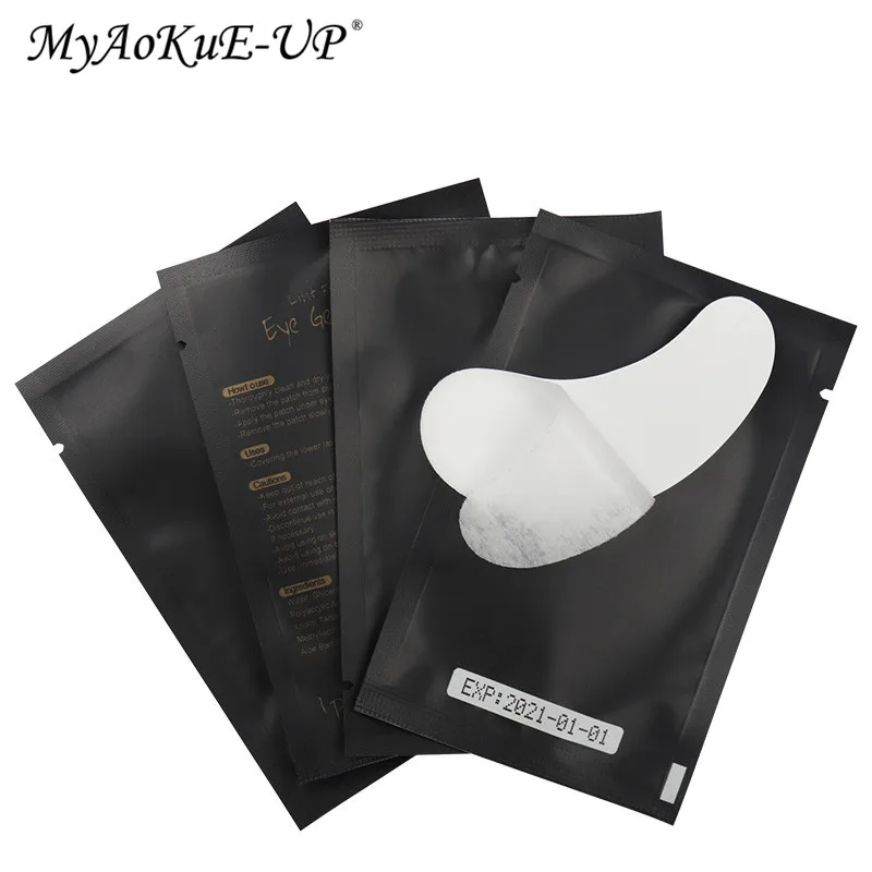 HOT 50/100 Pairs Eyelash Pad Gel Patch For Grafting Eyelash Extension Patches Eye Tips Sticker Wraps Cosmetic Makeup Tools