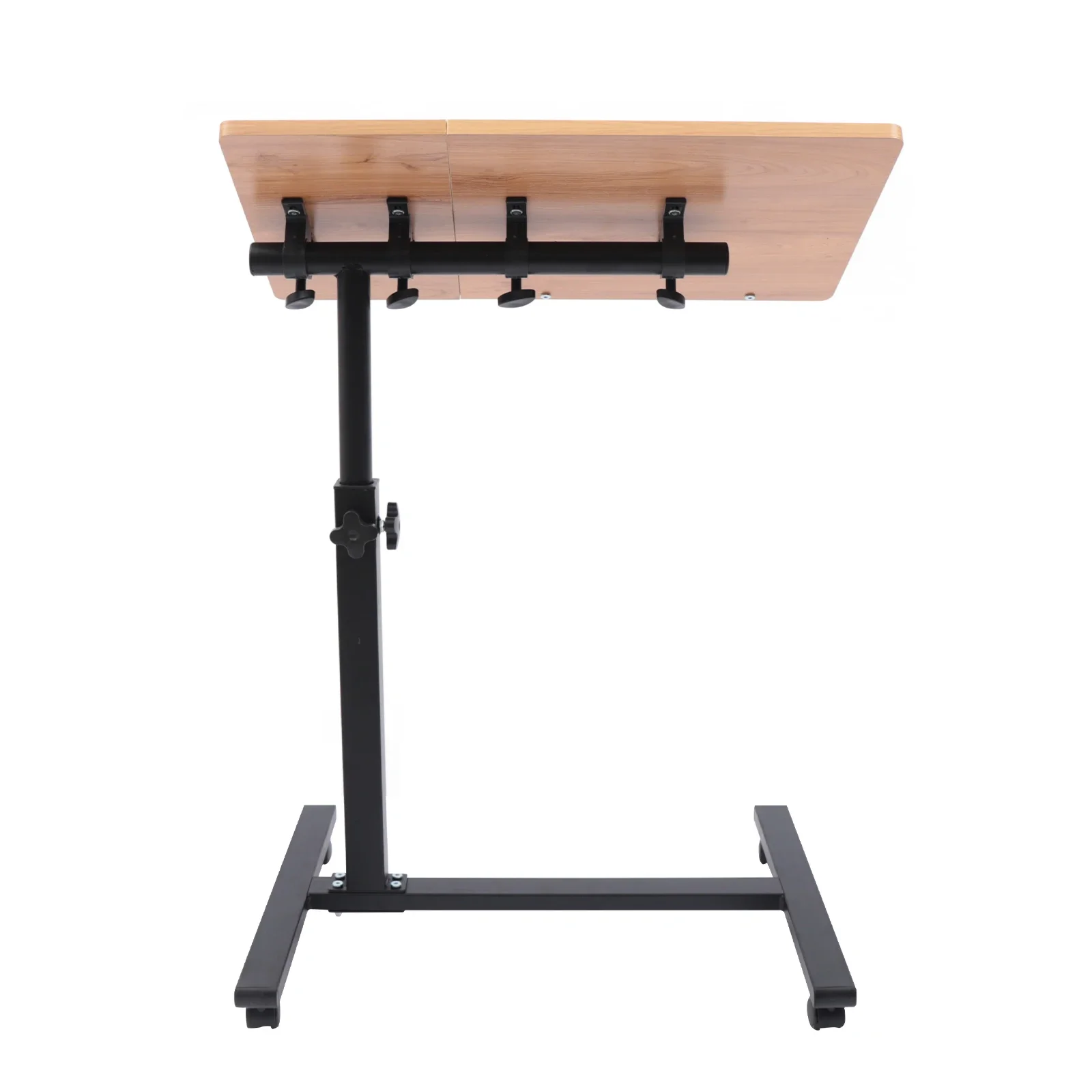 Mobile Laptop Table Adjustable 360° Rotation Computer Mobile Stand, Rolling Laptop Stand w/ Tilting Top 58-90cm