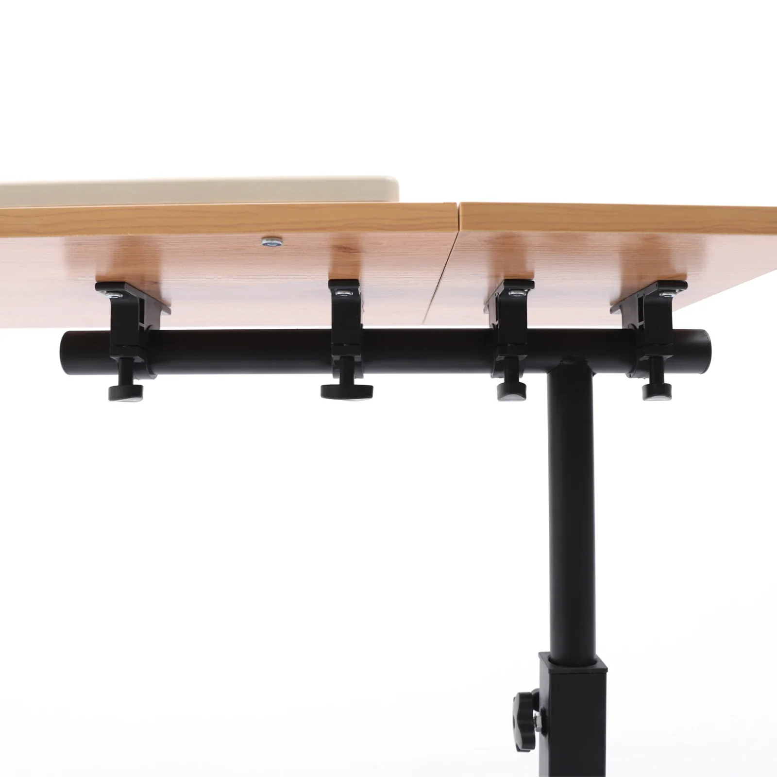 Mobile Laptop Table Adjustable 360° Rotation Computer Mobile Stand, Rolling Laptop Stand w/ Tilting Top 58-90cm