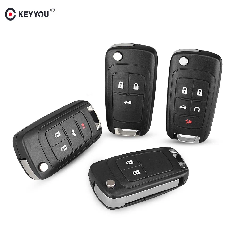KEYYOU OPEL/VAUXHALL Astra J Corsa E Insignia Zafira C 2009 2010 2011 2012 2013 2016 Flip Folding Remote Key Case
