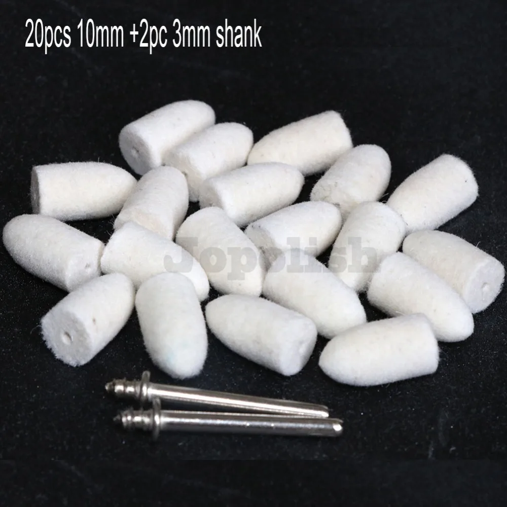 20pc/30pc/50pc Wool Felt Polishing Buffing Round Wheel Grinding Pad 3mm Shank For Dremel Rotary Tool Accessories