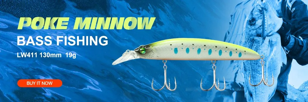 Hunthouse Minnow Fishing Lure 90/125/147mm Floating Hard Baits Wobbler Jerkbait Artificial Fishing Tackle For Seabass Pike LW131