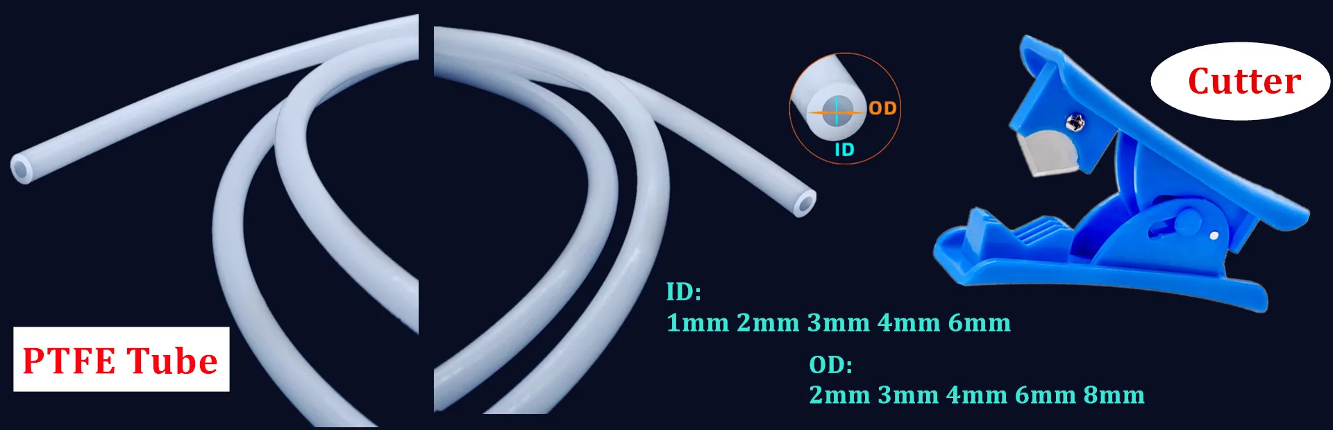PTFE Tube Cutter Mini Portable Pipe Cutter Blade For 3D Printer Parts Tube Nylon PVC PU Cutting Tools