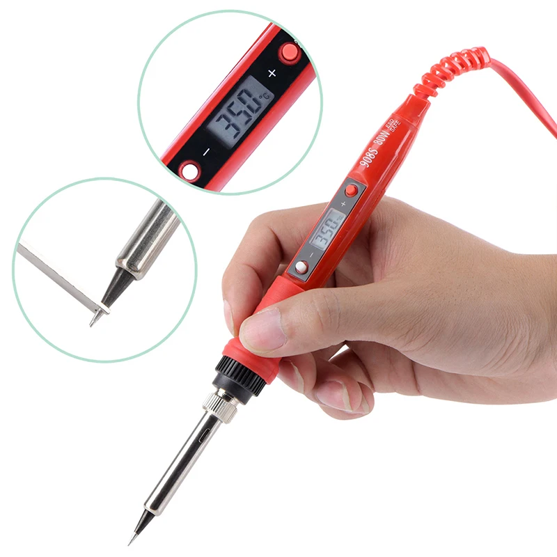 JCD 80W Electric Soldering Iron 220V 110V Adjustable Temperature Solder Iron LCD Display Welding Repair Tools Soldering Iron Tip
