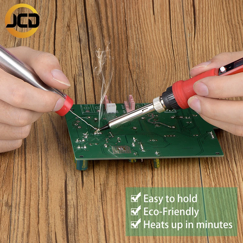 JCD 80W Electric Soldering Iron 220V 110V Adjustable Temperature Solder Iron LCD Display Welding Repair Tools Soldering Iron Tip
