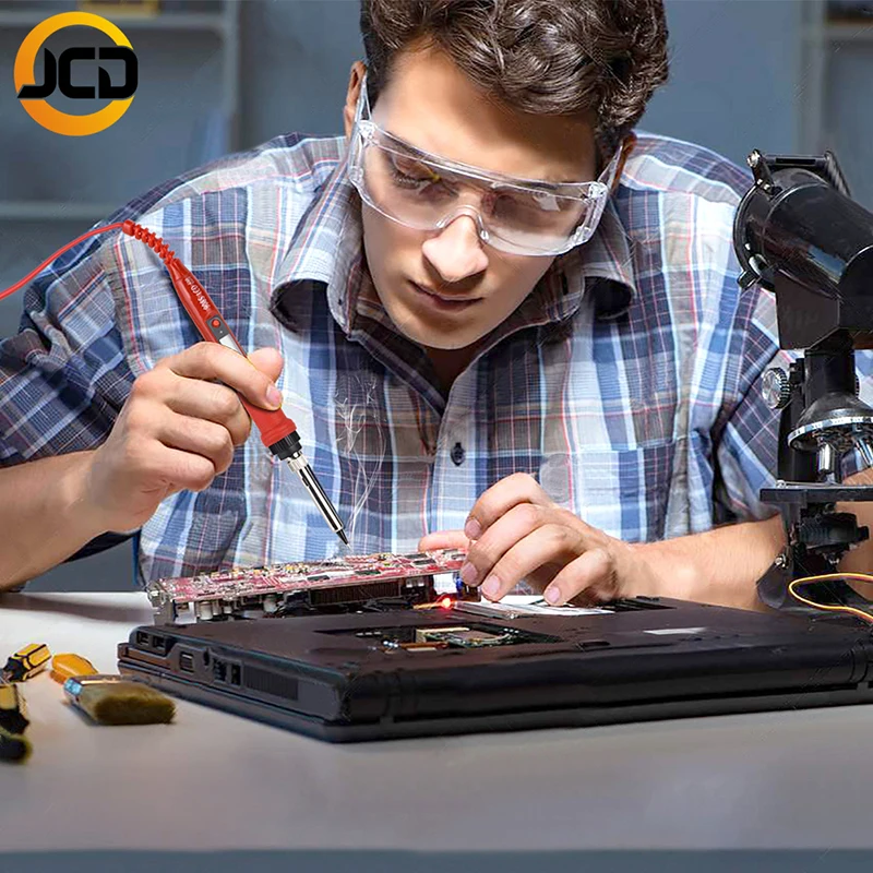 JCD 80W Electric Soldering Iron 220V 110V Adjustable Temperature Solder Iron LCD Display Welding Repair Tools Soldering Iron Tip