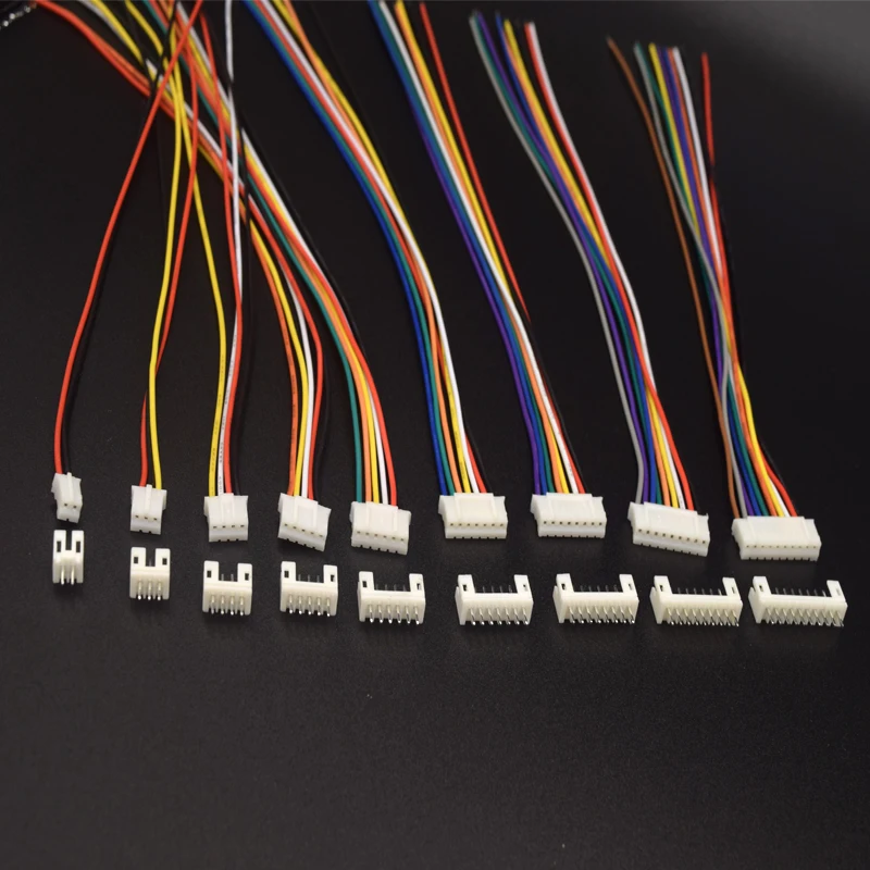 10 Sets Mini Micro JST 2.0 PH Male Female Connector 2/3/4/5/6/7/8/9/10-Pin Plug With Terminal Wires Cables Socket 200MM 26AWG