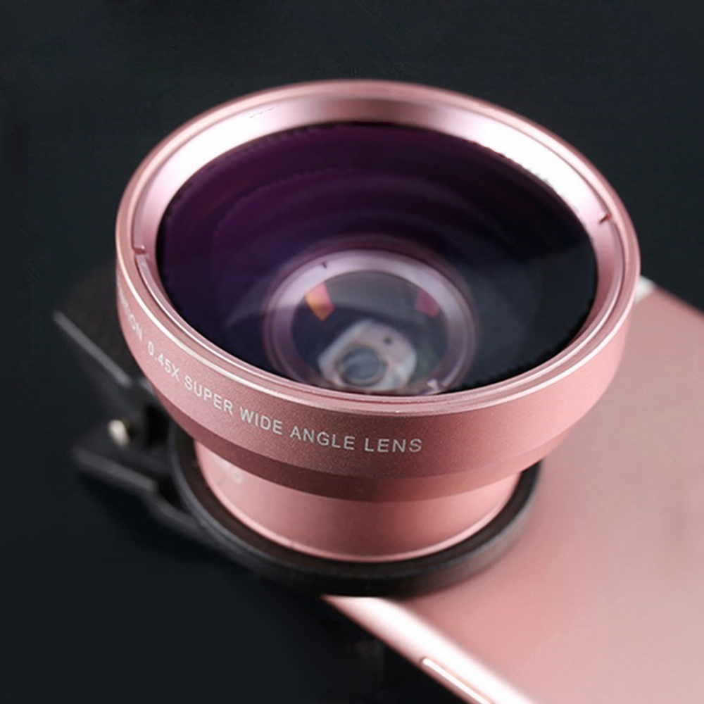 2 In 1 Mobile Phone Lens 0.45x Super Wide Angle 12.5x Macro HD Camera Lens For iPhone 12 11 8 7 6 XS Huawei Xiaomi Samsung