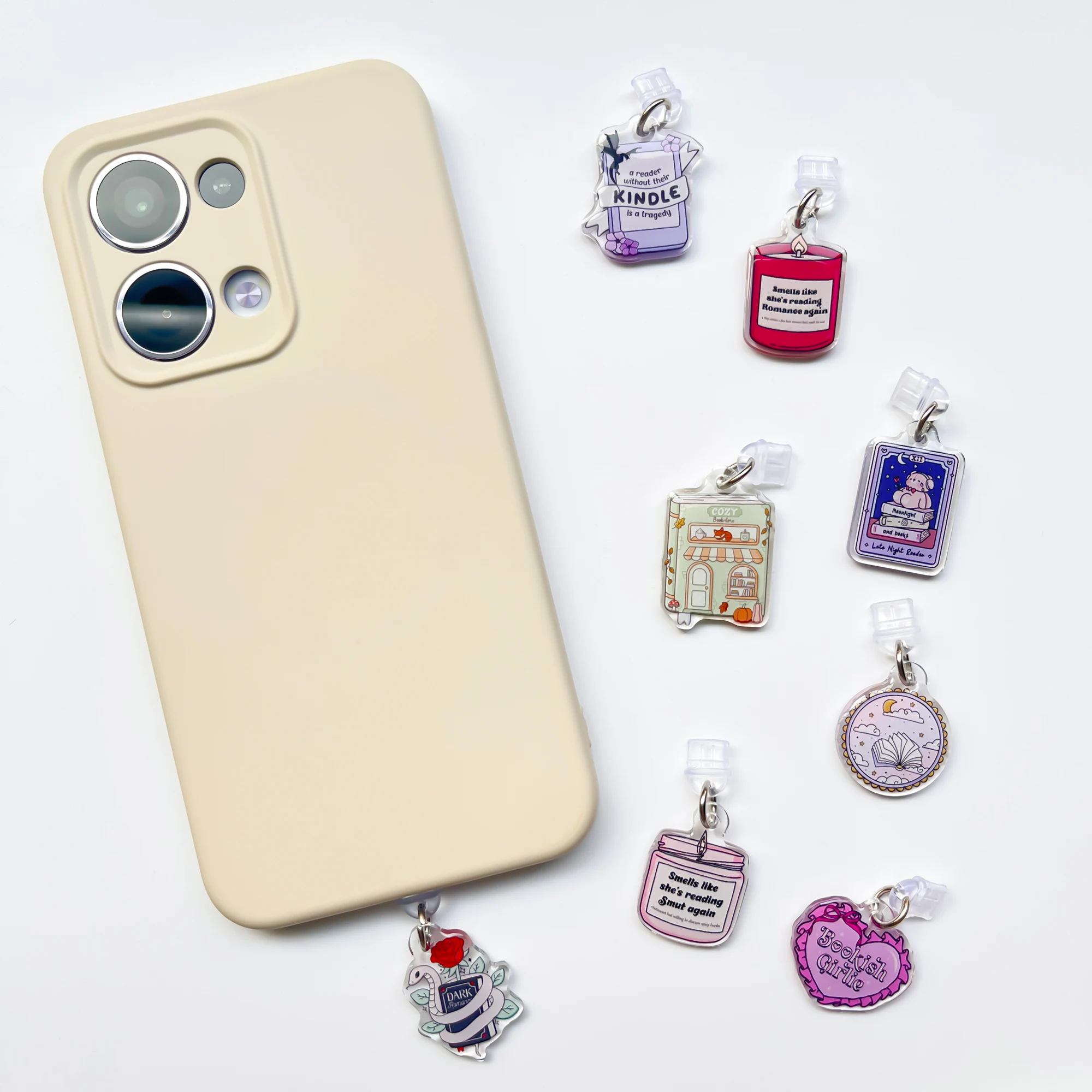 Cartoon Phone Charging Port Dust Plug Cute Acrylic Dustproof Cover for Type C Anti-Lost Phone Dust Plug Kawaii Phone Charm