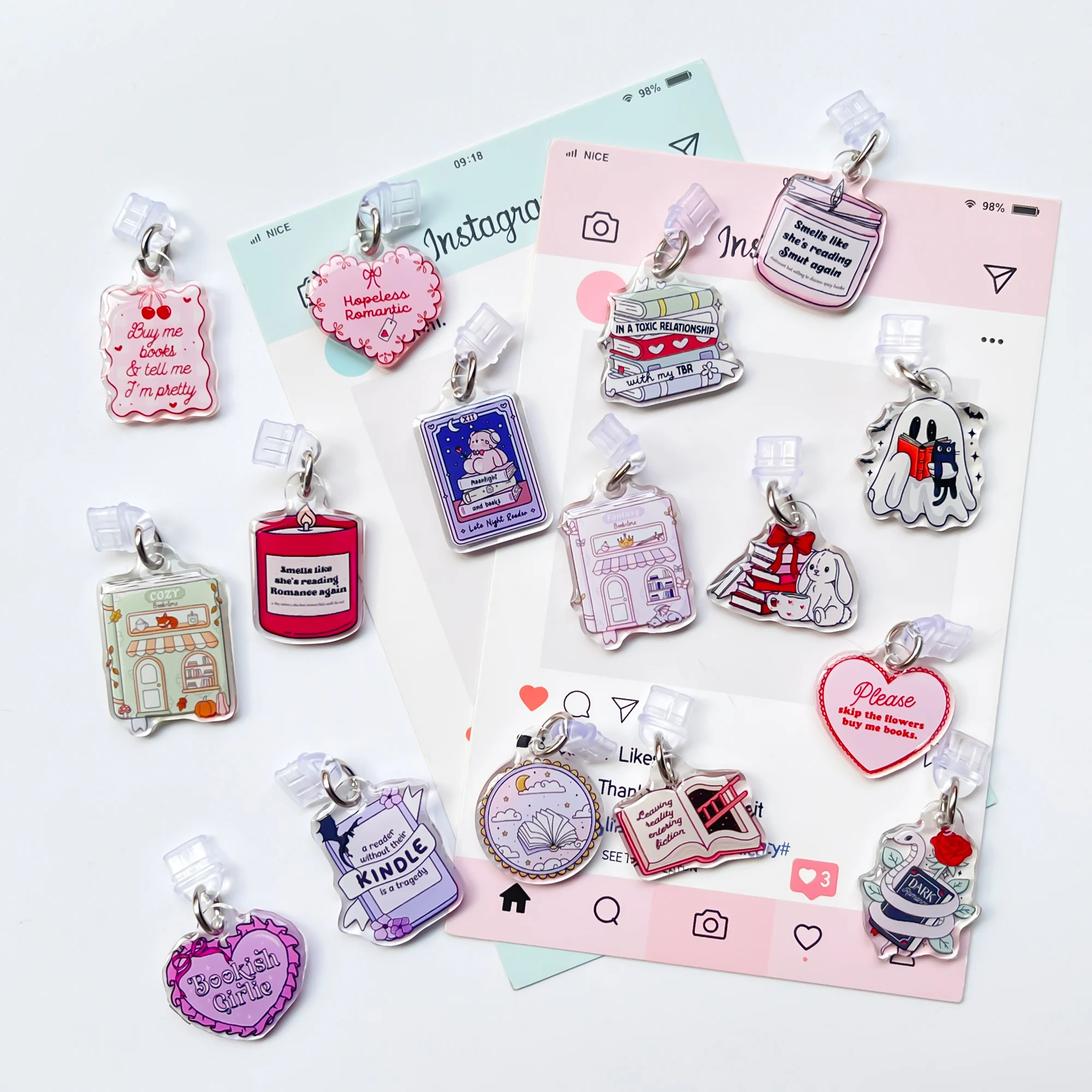 Cartoon Phone Charging Port Dust Plug Cute Acrylic Dustproof Cover for Type C Anti-Lost Phone Dust Plug Kawaii Phone Charm