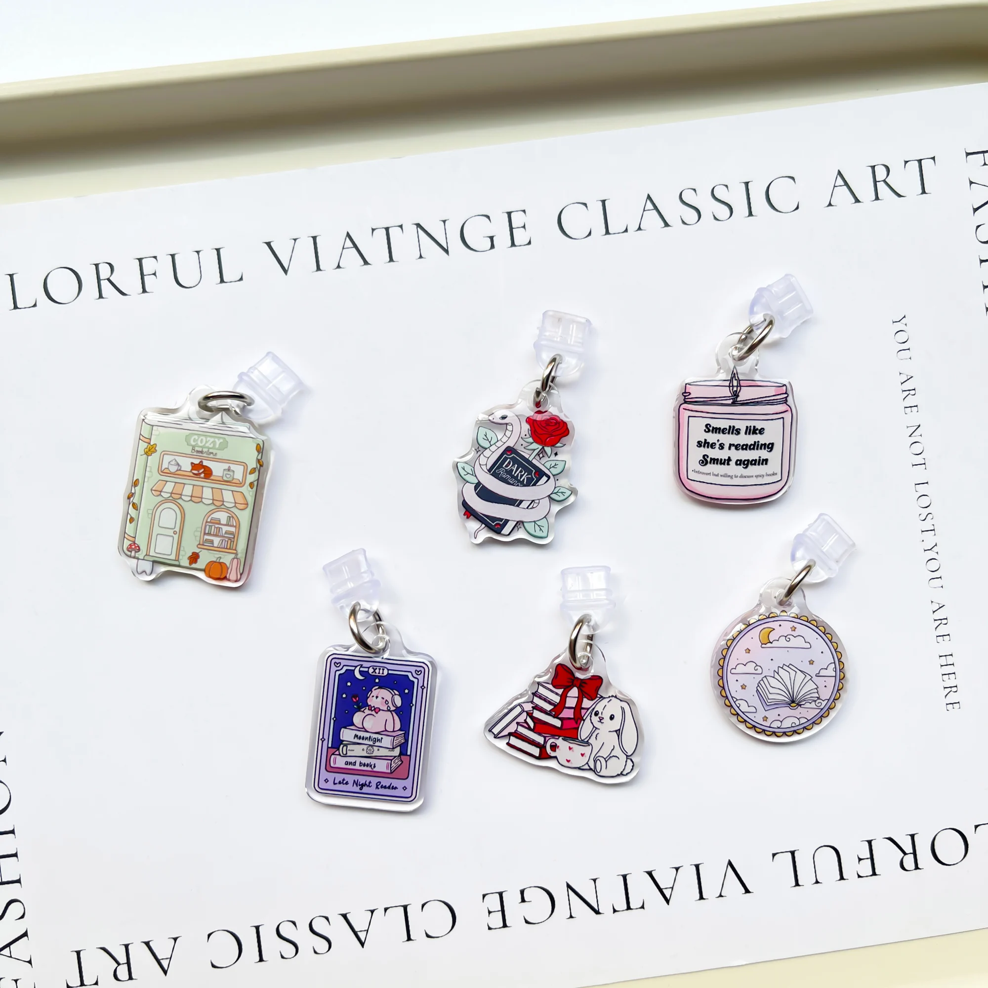 Cartoon Phone Charging Port Dust Plug Cute Acrylic Dustproof Cover for Type C Anti-Lost Phone Dust Plug Kawaii Phone Charm