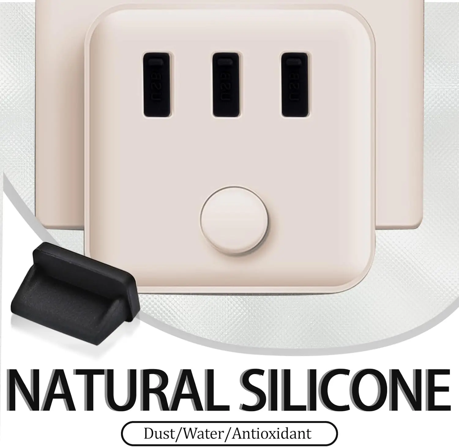 10-60PCS Silicone Dust Plug for USB-A Charger Port Cap Female Jack Universal Dustproof Ports Protectors for PC Notebook Laptop
