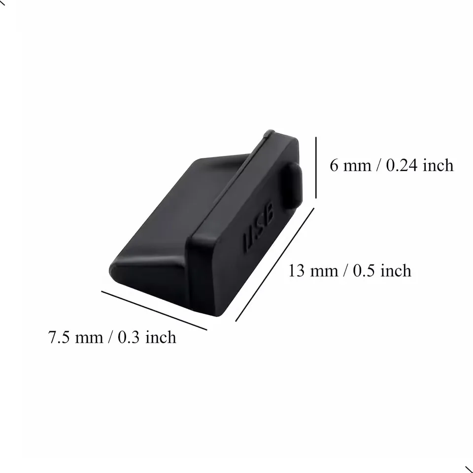 10-60PCS Silicone Dust Plug for USB-A Charger Port Cap Female Jack Universal Dustproof Ports Protectors for PC Notebook Laptop