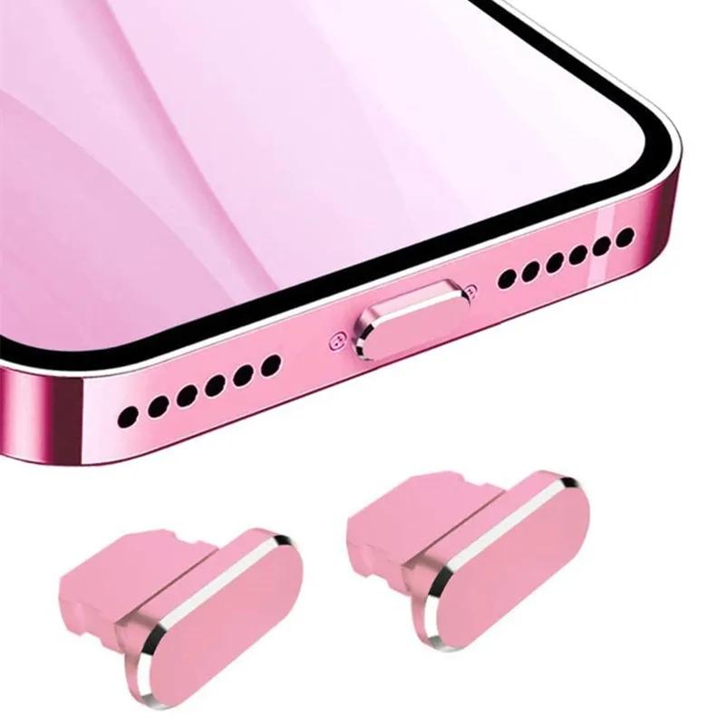 2pcs Metal Dust Plug Charging Port Dust Plug for iPad iPhone 14 Plus 13 12 Mini 11 Pro Max Xr for iOS Lightning Plug Accessories