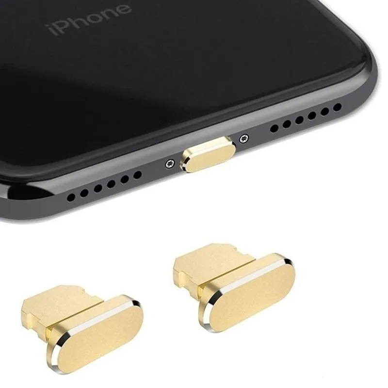 2pcs Metal Dust Plug Charging Port Dust Plug for iPad iPhone 14 Plus 13 12 Mini 11 Pro Max Xr for iOS Lightning Plug Accessories