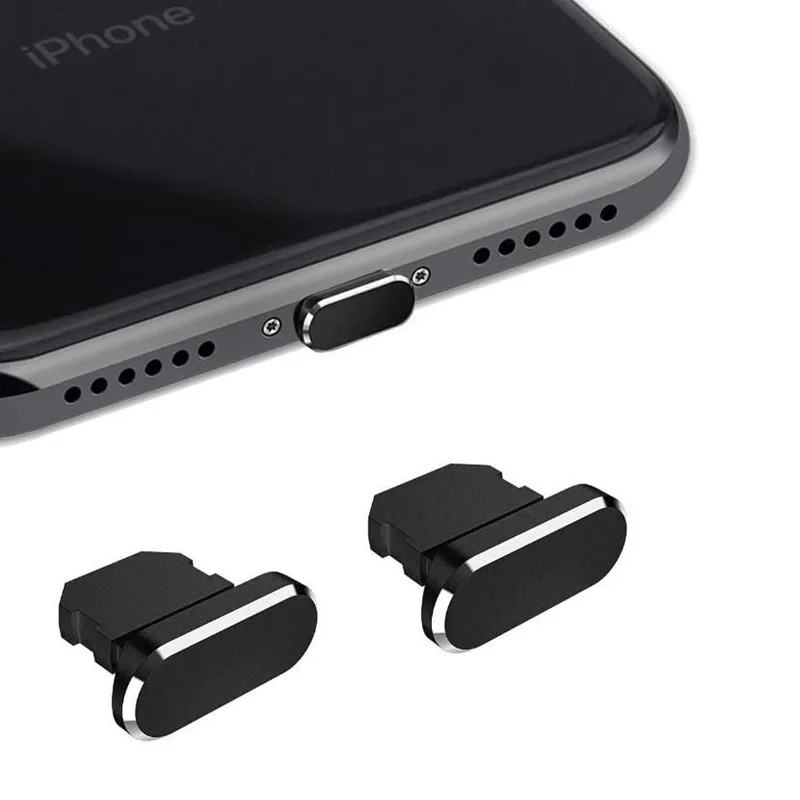 2pcs Metal Dust Plug Charging Port Dust Plug for iPad iPhone 14 Plus 13 12 Mini 11 Pro Max Xr for iOS Lightning Plug Accessories