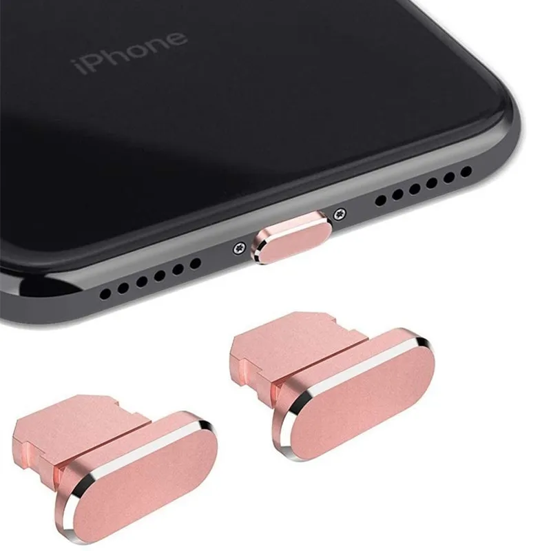 2pcs Metal Dust Plug Charging Port Dust Plug for iPad iPhone 14 Plus 13 12 Mini 11 Pro Max Xr for iOS Lightning Plug Accessories