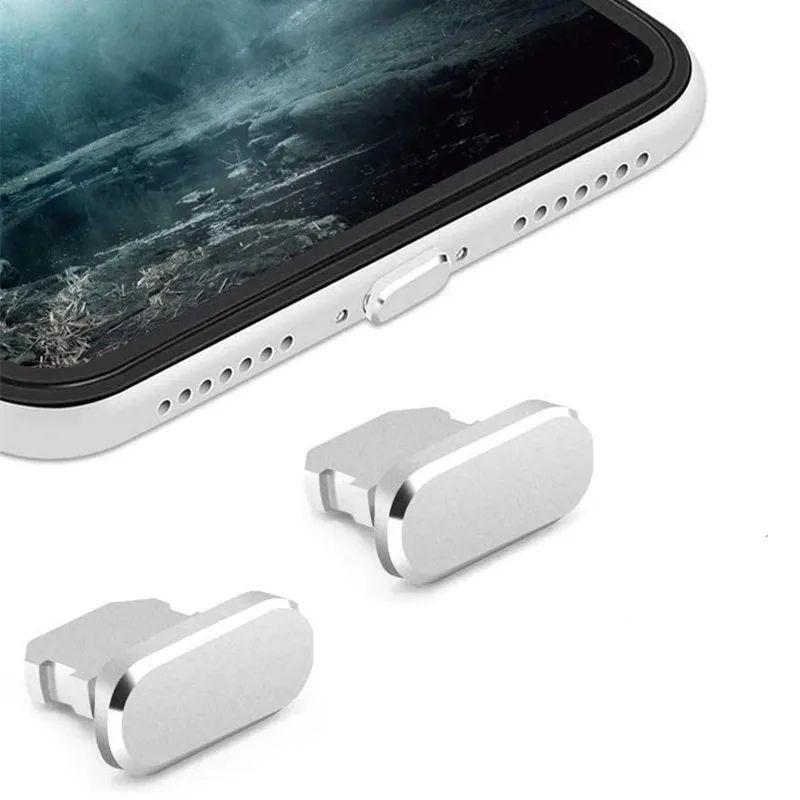2pcs Metal Dust Plug Charging Port Dust Plug for iPad iPhone 14 Plus 13 12 Mini 11 Pro Max Xr for iOS Lightning Plug Accessories