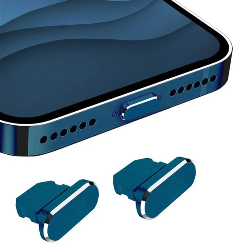 2pcs Metal Dust Plug Charging Port Dust Plug for iPad iPhone 14 Plus 13 12 Mini 11 Pro Max Xr for iOS Lightning Plug Accessories