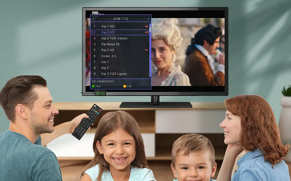 For Europe H.265 DVB-T2&C TV Decoder Dolby HD 1080P Mini TV Tuner HEVC 10Bit U8mini Digital Terrestrial Receiver Support WiFi