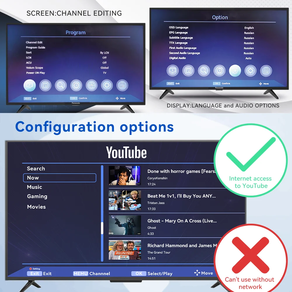 For Europe H.265 DVB-T2&C TV Decoder Dolby HD 1080P Mini TV Tuner HEVC 10Bit U8mini Digital Terrestrial Receiver Support WiFi