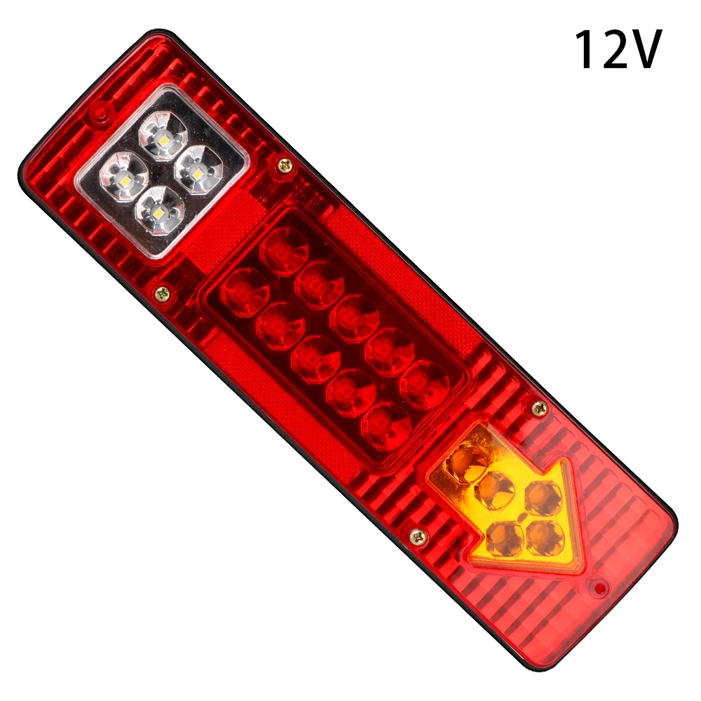 19LED Tail Lights Reversing Stop Brake Indicator 12V 24V For Trailer Lorries Truck Taillights Turn Signal Lamp Car Accessories