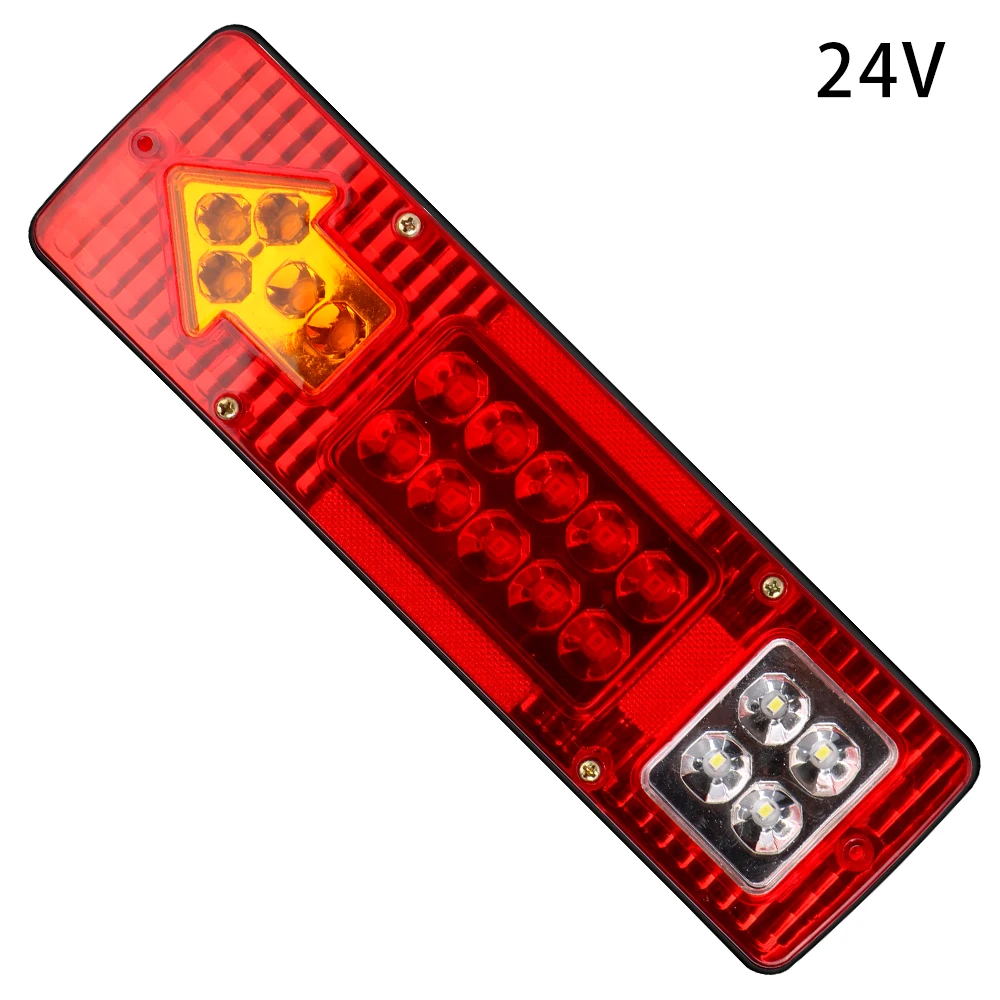 19LED Tail Lights Reversing Stop Brake Indicator 12V 24V For Trailer Lorries Truck Taillights Turn Signal Lamp Car Accessories