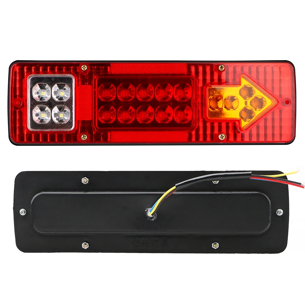19LED Tail Lights Reversing Stop Brake Indicator 12V 24V For Trailer Lorries Truck Taillights Turn Signal Lamp Car Accessories
