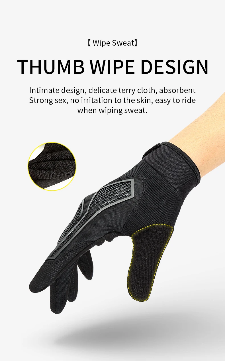 Long Finger Non-Slip Shock-Absorbing Cycling Gloves Spring And Summer Men'S Breathable Sunscreen Touch Screen Riding Gloves
